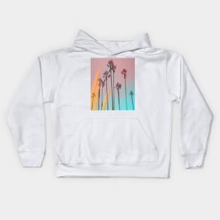 Retro Tropical Beach Vibes with Palm Trees Kids Hoodie